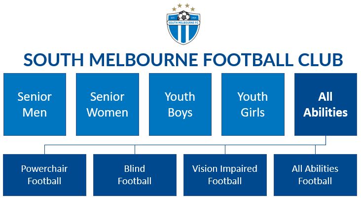 South Melbourne FC All Abilities Football Program structure