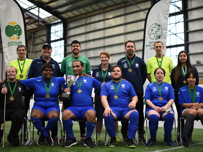 South lift trophy in National Blind Football Series